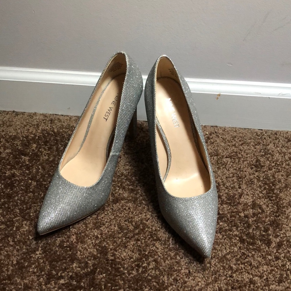 Nine West glitter heels